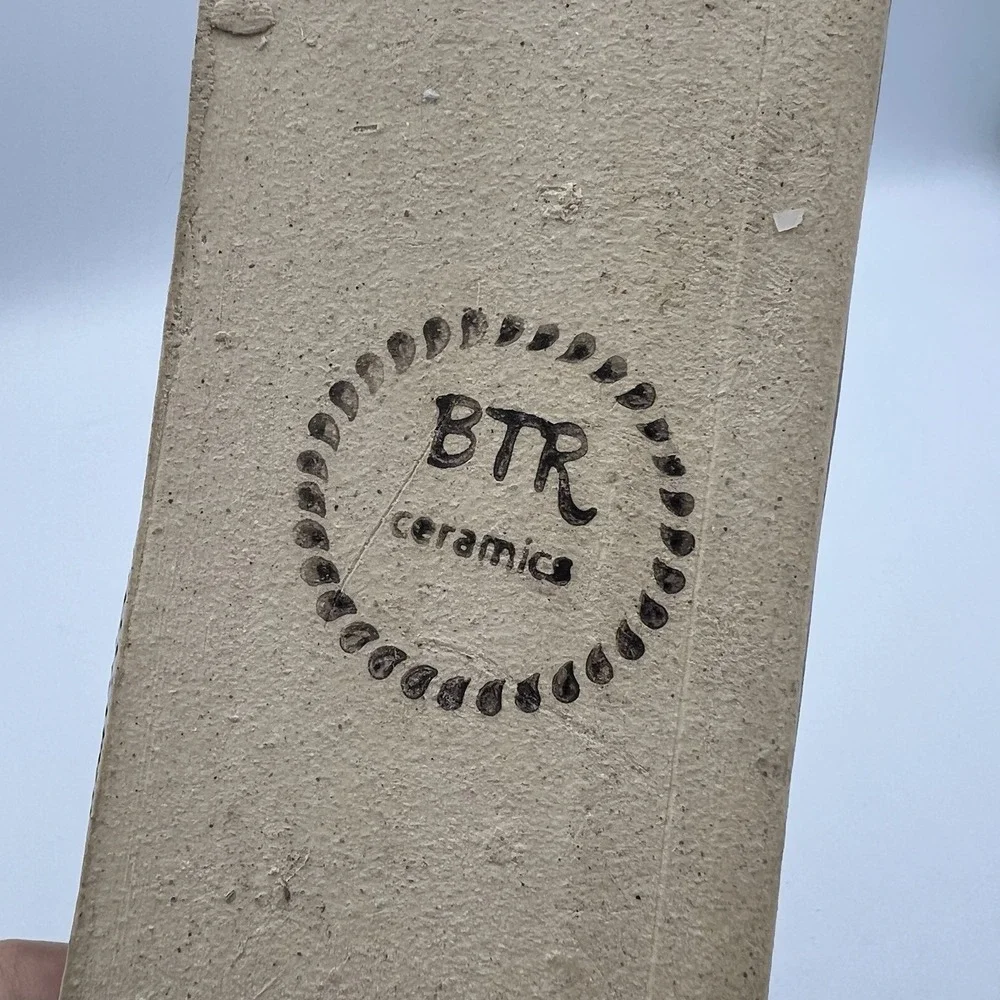 BTR Ceramics Modern Electric Toothbrush Holder Handmade Stoneware Speckled White